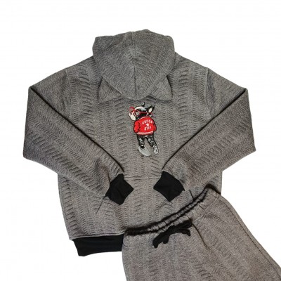 Pijama Nick Perrito Bulldog gris oscuro junior